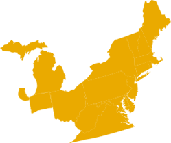 RFL North East Region Map